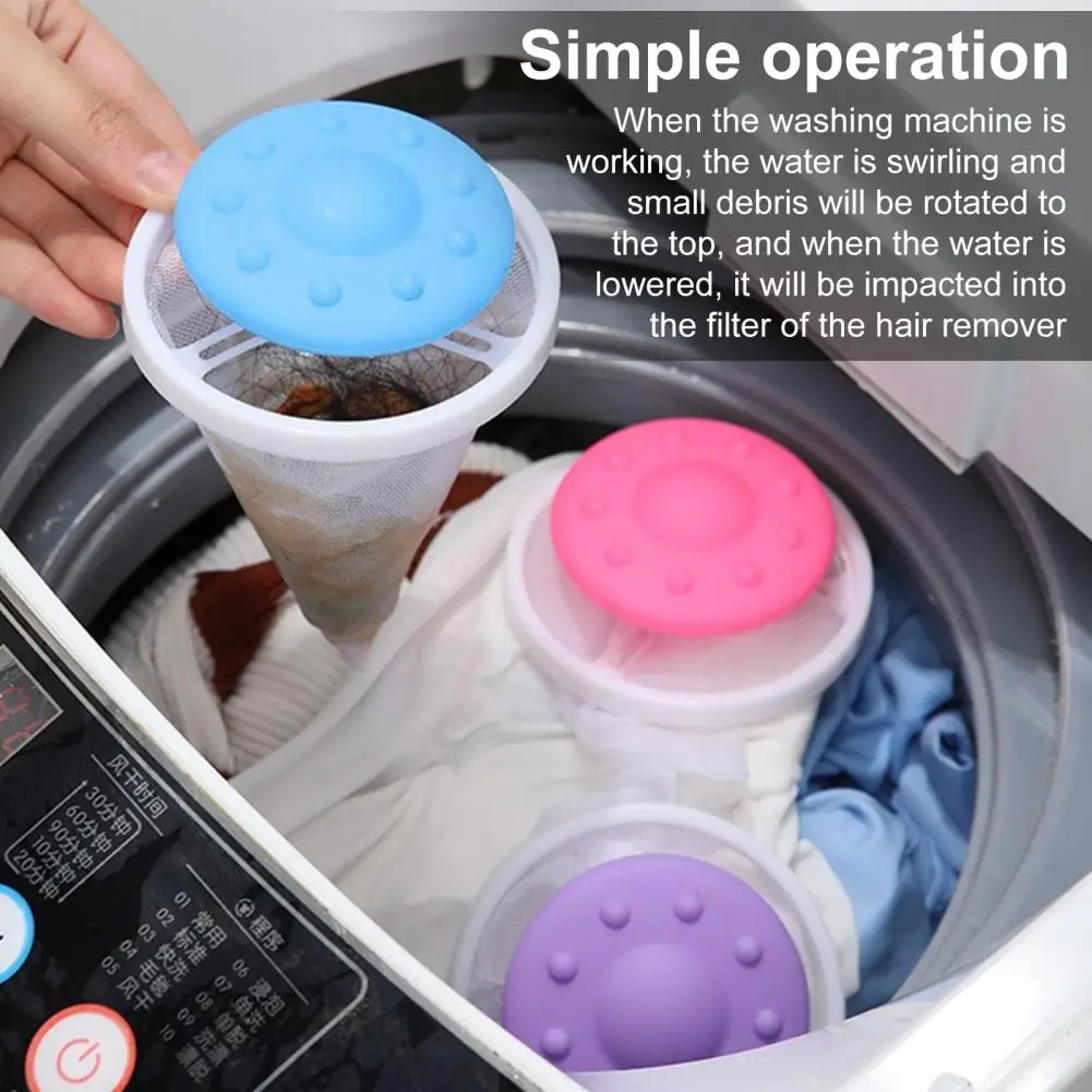 Floating Hair Filter Mesh Washing Machine Hair Filter Reusable Filter Reusable Hair Catcher Lint Trap Bag for Washing Machine