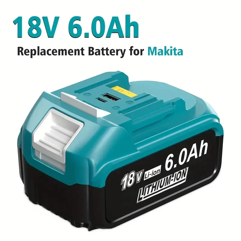 

For Makita 18V 6Ah Battery Pin Newly Upgraded BL1860 Rechargeable Battery BL1840, BL1850, BL1830, BL1860B LXT 400