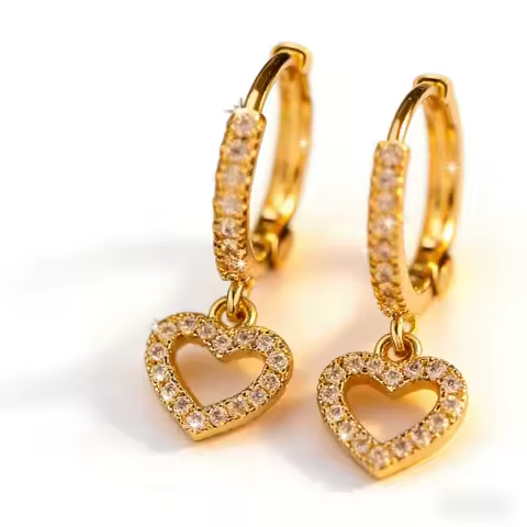 Korean Style Long Drop Earrings for Women Elegant Minimalist Chunky Statement Dangle Earrings Viral Diamond Jewelry Gift Idea