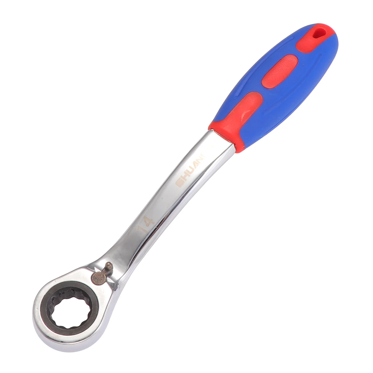 

14 MM Two-way Ratchet Wrench End Tone Spanner Quick Release Metric Crescent Super Round Head Dw Tool