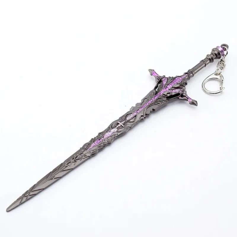 21 cm Omega Zwaard Game Noctis Lucis Caelum Perifere Alle Metalen Katana Samurai Zwaard Model Sleutelhanger Ambachten Geschenken Speelgoed collectie