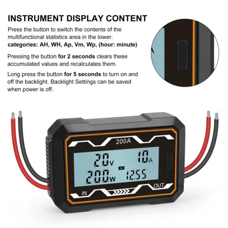 New RC Watt Meter 100A 150A 200A RC High Precision Current Power Analyzer & Watt Meter W/ Backlight LCD For Rc Drone Rc Model