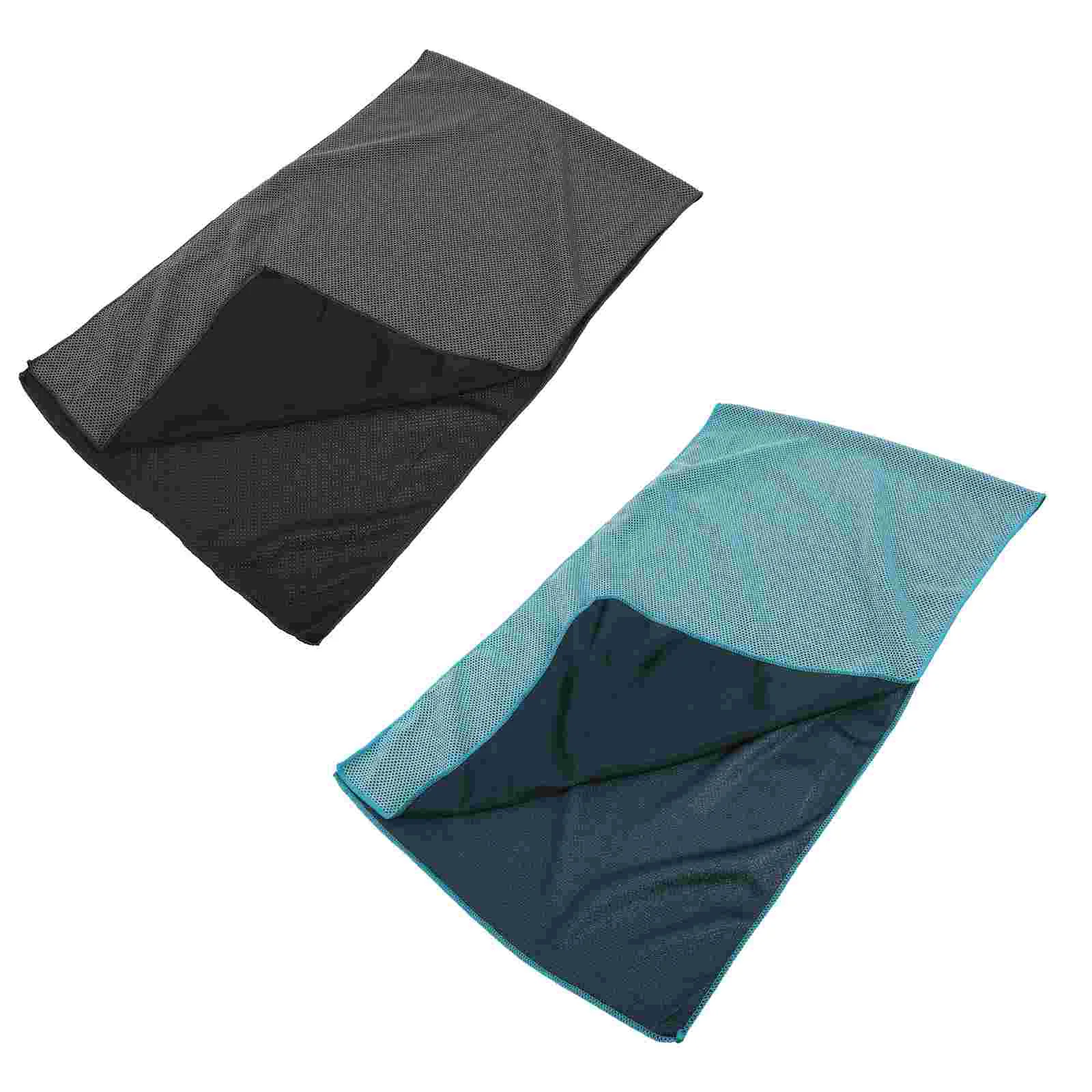 2 Pcs Cool Towel Cooling Running Fitness for Sweat-absorbent Polyester Towels Gym