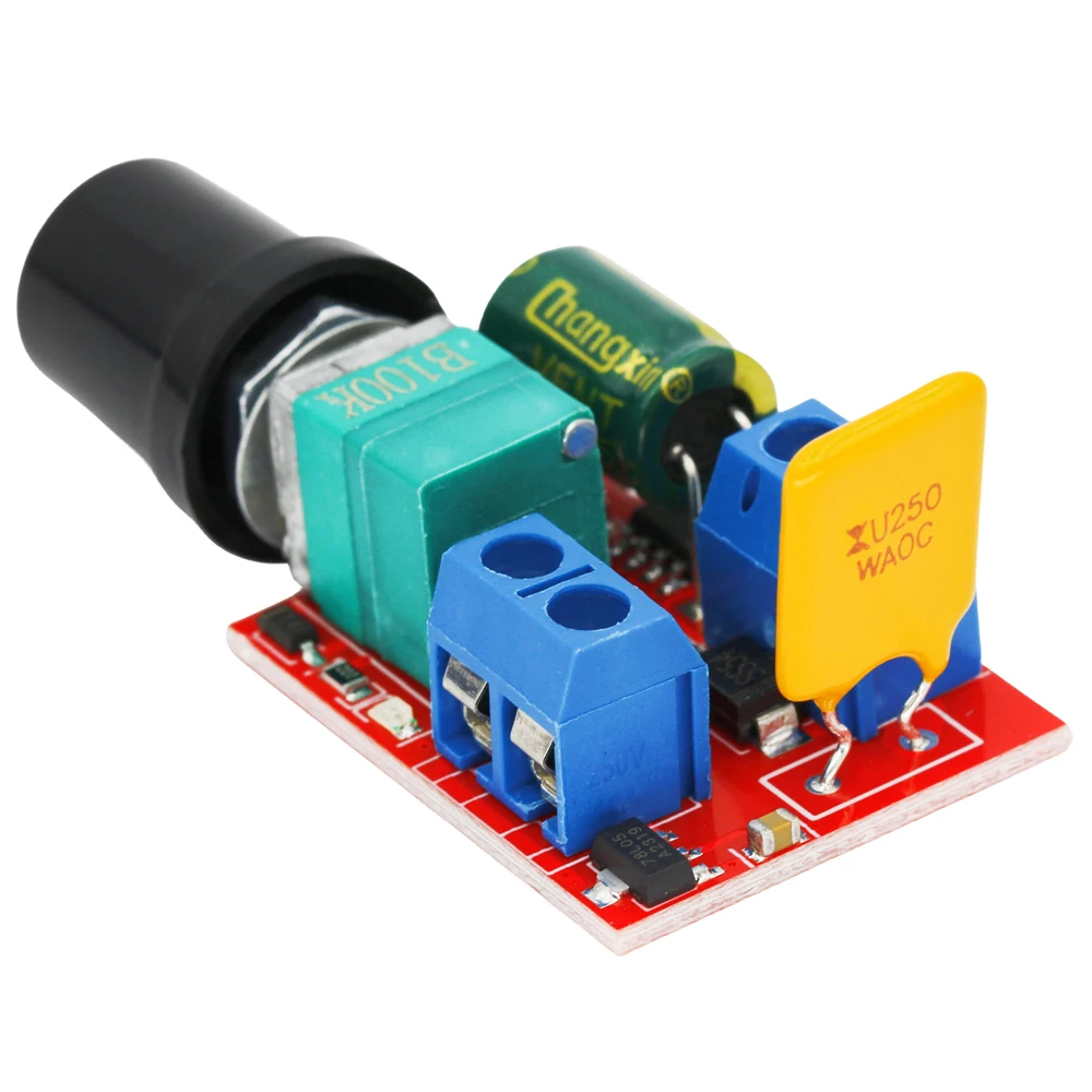 Mini silnik DC-DC 5A PWM Max 90W moduł kontrolera prędkości 3V 6V 12V 24V 35VDC Regulator prędkości przełącznik regulowana LED ściemniacz