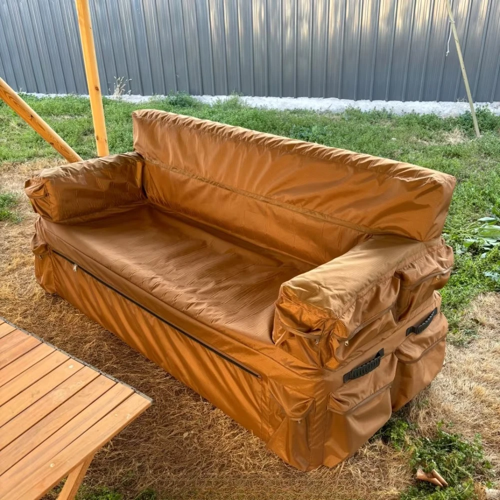 New automatic inflatable sofa Double automatic inflatable sofa Camping picnic beach charging chair