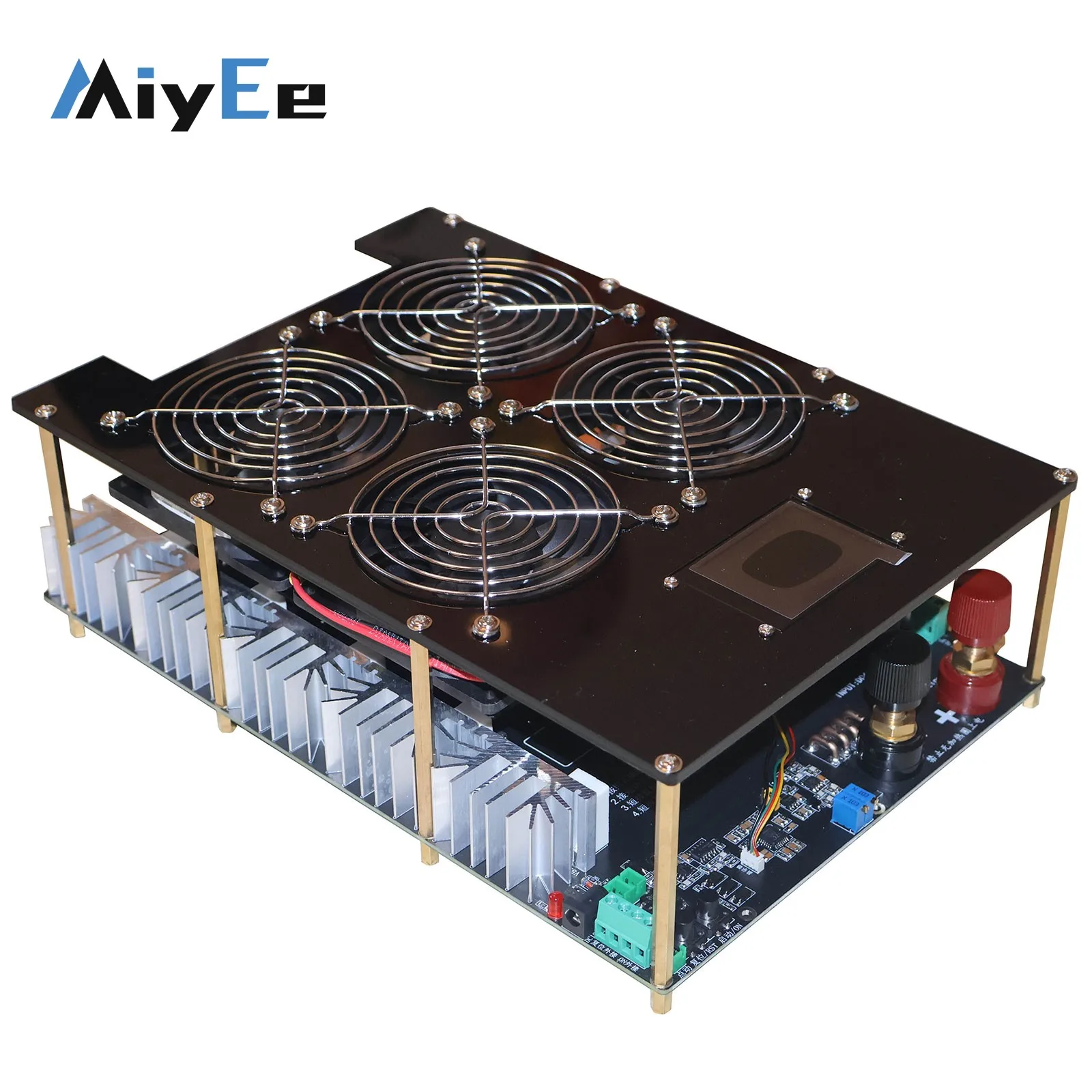 طقم سخان حثي 5000 وات مع مضخة مياه لملف تسخين اللوحة الرئيسية ذات 4 مراوح وإمدادات طاقة 12 فولت 2 أمبير