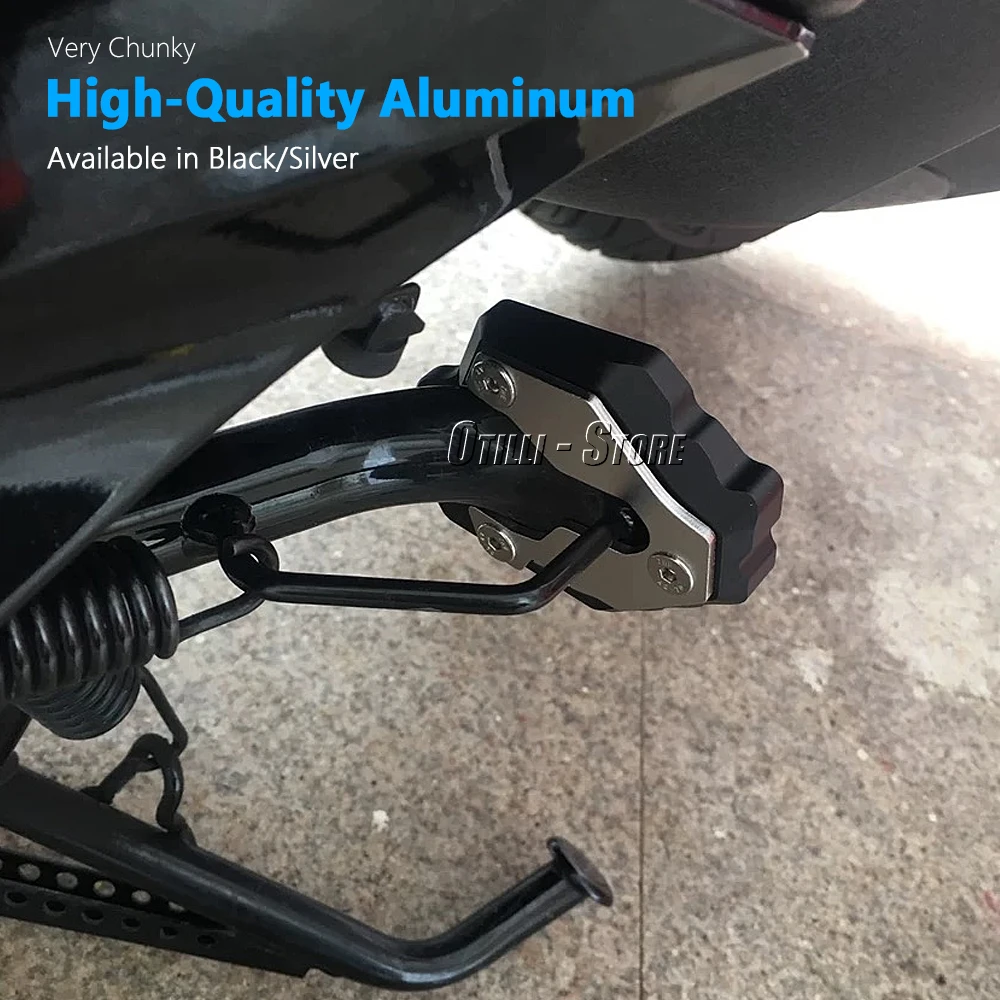 ل CFMOTO 800MT 800 MT 2021 2022 2023 2024 دراجة نارية CNC مسنده القدم الجانب حامل تمديد وسادة دعم لوحة CF 800 MT #3