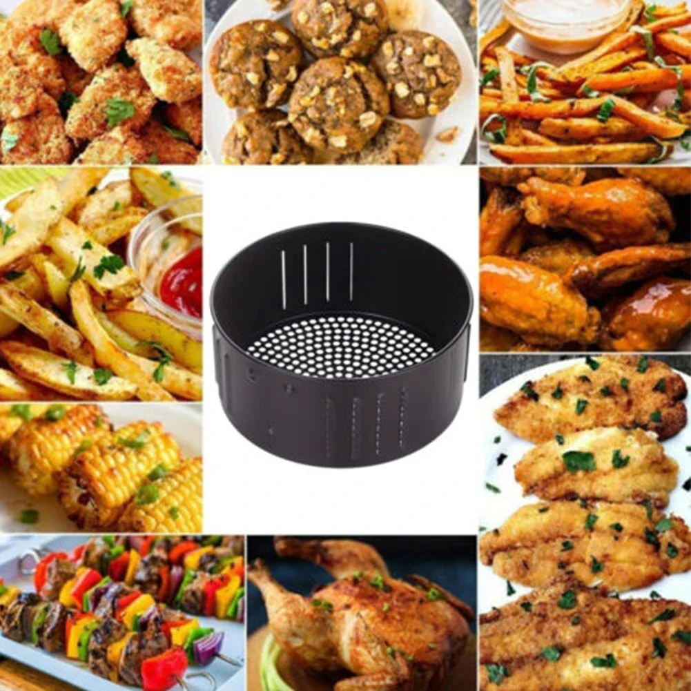 

Air Fryer Basket Baking Basket Oil Drain Basket Air Fryer Accessories Kitchen Supplies Non Stick Pan Grilled Steak Bread Cake
