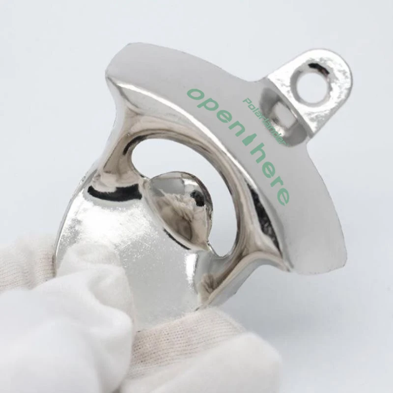 Wall‑Mounted Vintage Beer Cap Opener Silver Metal Hardware with Screws for Bar Terrace Game Room Decoration Gift