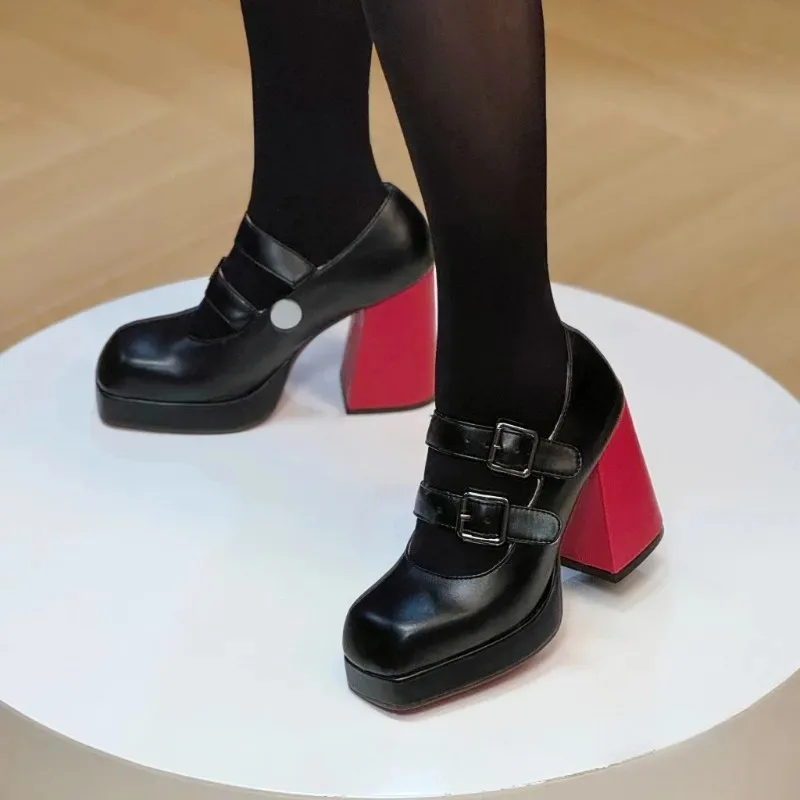 Game Zenless Zone Zero Cosplay /ZZZ Cosplay Ellen Joe Maid Cosplay Shoes Black Red High Heel 4cm/9cm Shoes Size 34-46 Customized