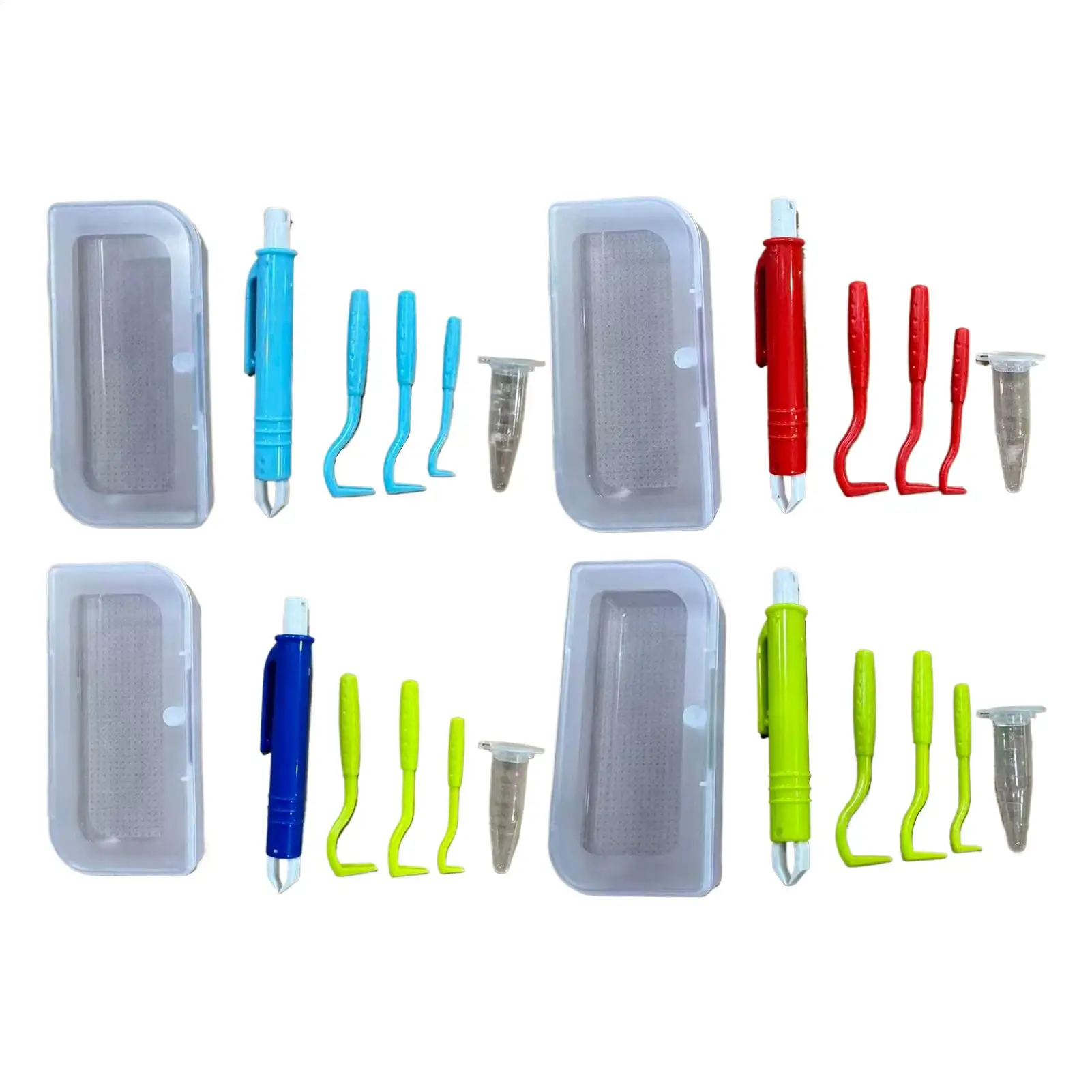 Pet Tick Remover Tweezers Set Portable Reusable Lice Flea Catching Tool Multifunctional Grooming Supplies For Dog Cat Cattle