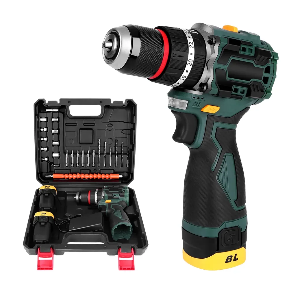 Multifunctional Lithium Drill 16.8v 2000RPM Cordless Impact Drill High Performance Electric Power Drills