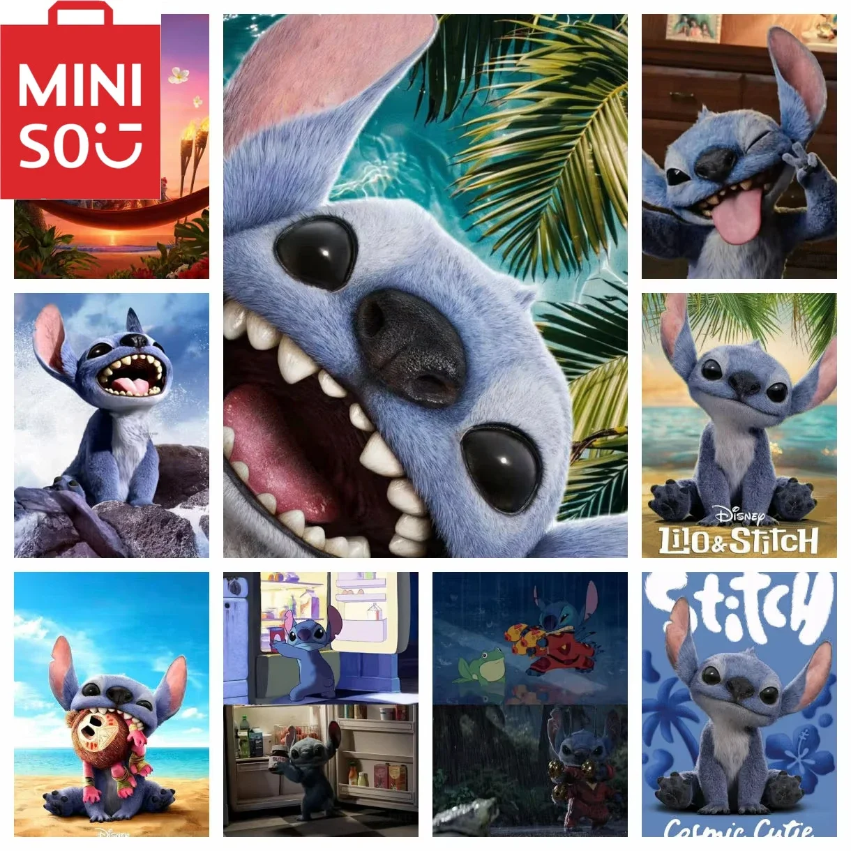 MINISO لتقوم بها بنفسك النفط الطلاء حسب عدد أفلام ديزني ليلو وستيتش شخصية ديكور المنزل جدار غرفة المعيشة ديكور أفضل هدية Framee