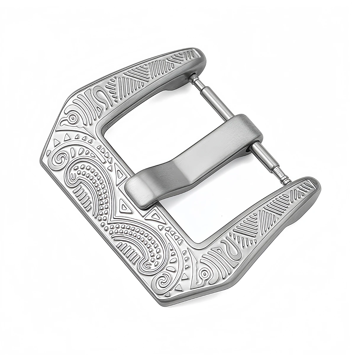 Exquisite Retro-Schnitzerei-Uhrenarmband-Schnalle aus Edelstahl für Lederarmband-Ersatzschnalle Uhrenzubehör – Detail 6