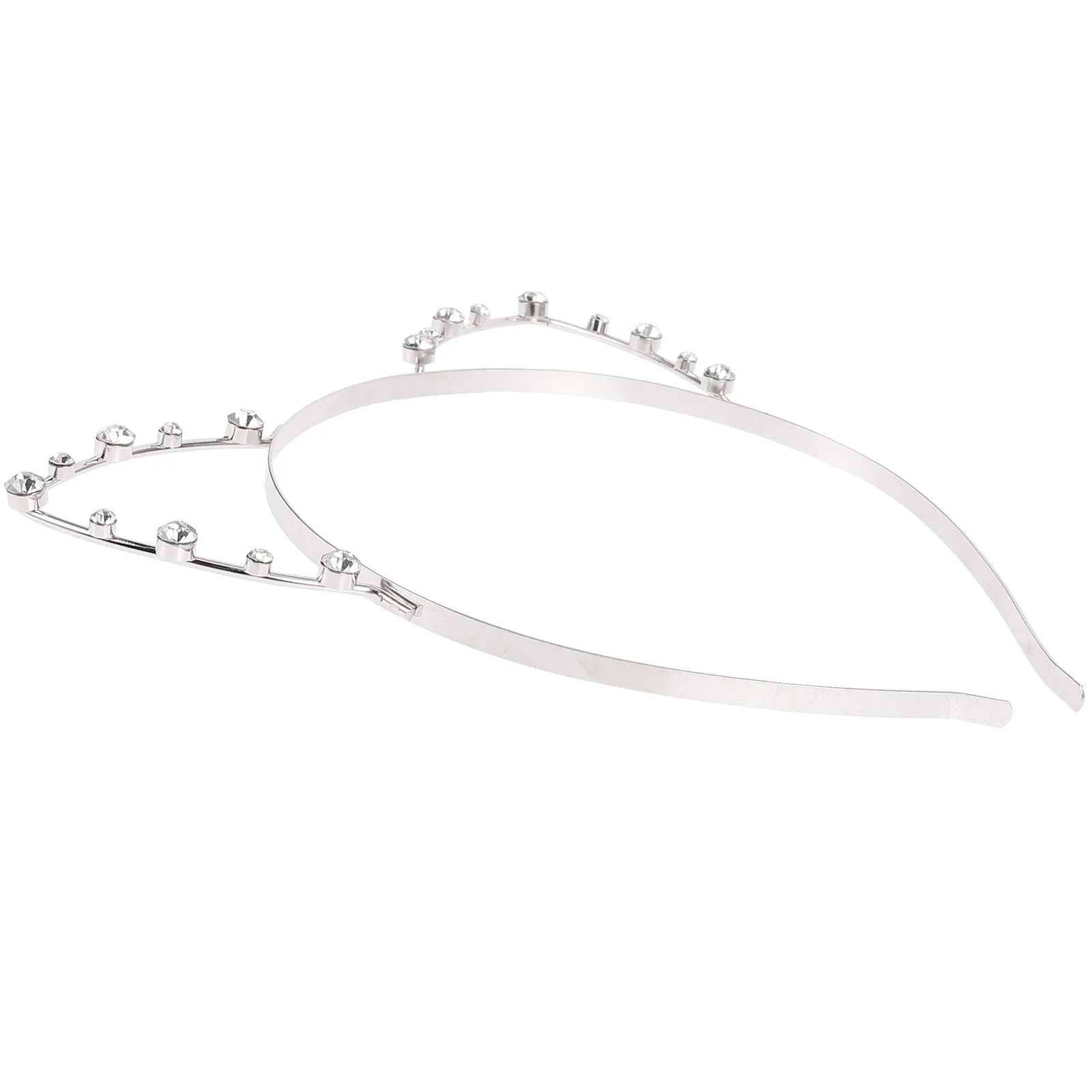 

Cat Ears Headband Rhinestone Metal 185x158CM Size Women Masquerade Ball Costume Party Hair Hoop Accessories