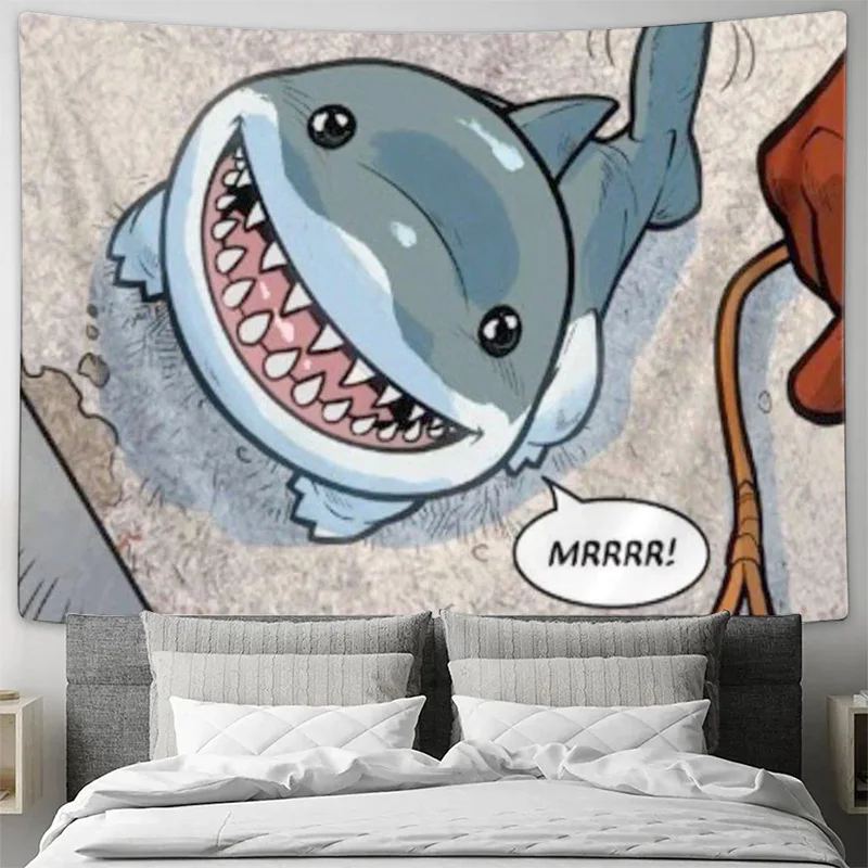 

Trendy Street Style Shark Tapestry, Bedroom Decor Art Print
