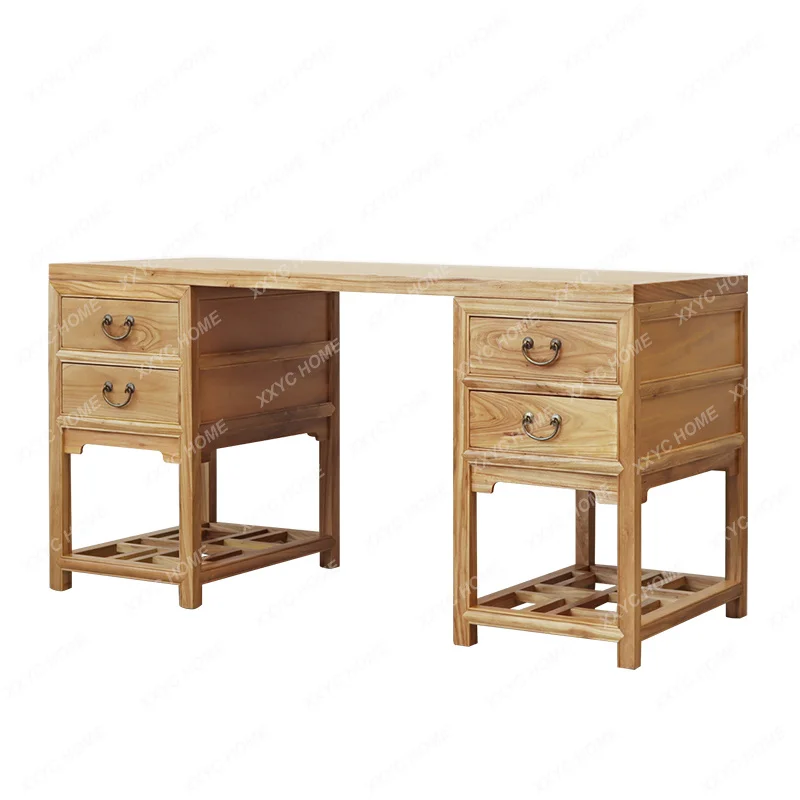 

JYGModern new Chinese style old elm desk solid wood simple study furniture