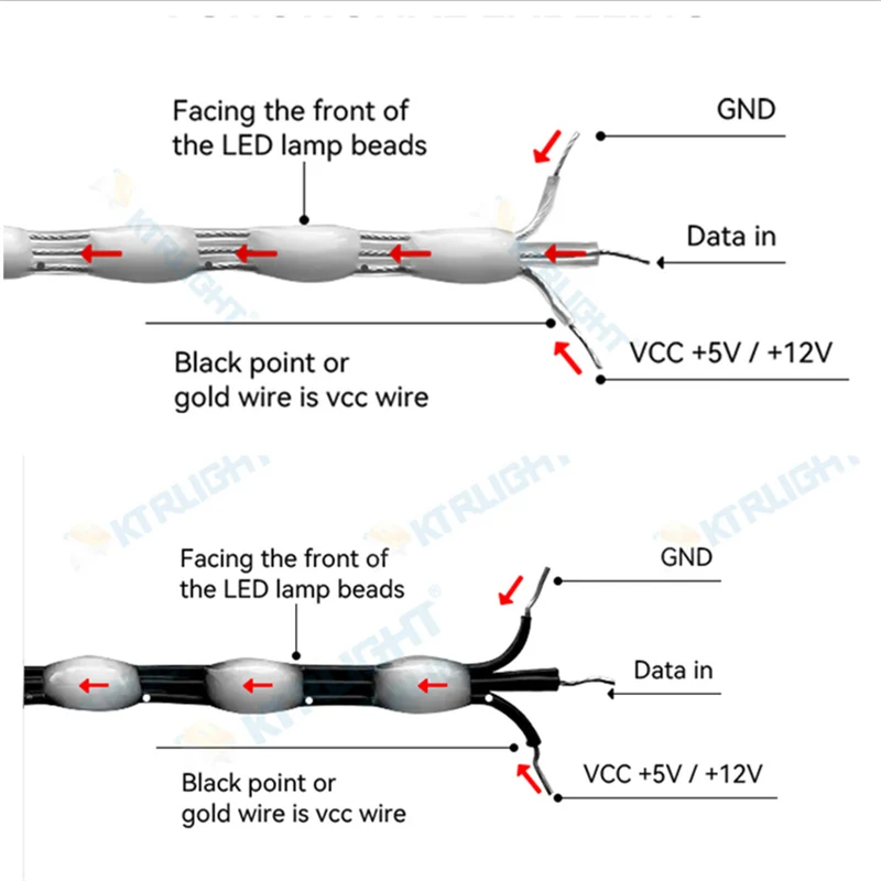 3Pin DC5V/12V 1000ct-5000ct Pixels 1.5cm or 2.5cmcm Pitch WS2811 LED Seed Pixel String Light RGB IC Addressable Full Color IP68