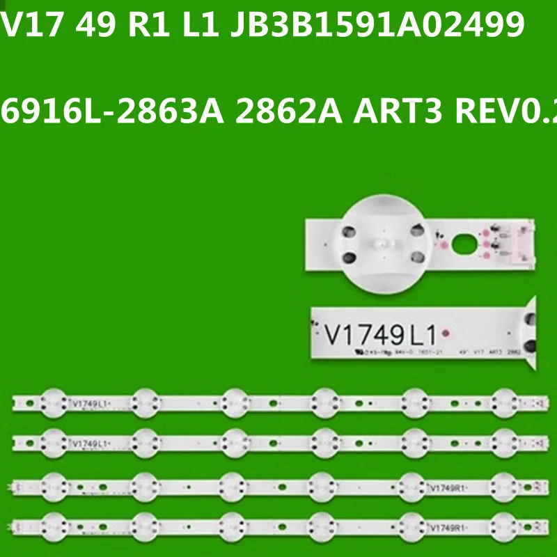 10kit LED Backlight Strip For 49UV340C 49UJ6565 49UJ6585 49UJ655V 49UJ670V V17 49 R1 L1 ART3 2862 2863 6916L-2862A 6916L-2863A