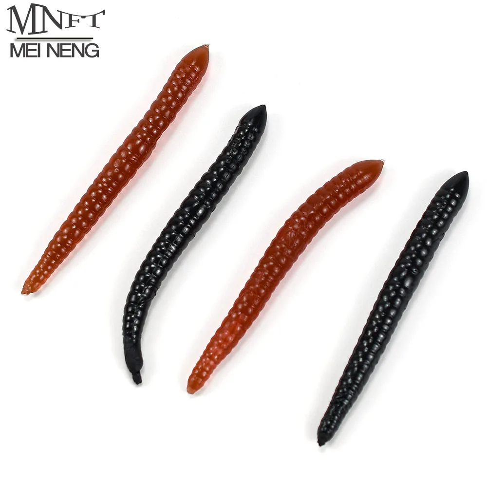 10 Uds. De cebo suave de gusano de 80mm y 2,6g, olor a sal de lombriz de tierra, impulso realista, fideos suaves de alta elasticidad, señuelo de gusano duradero
