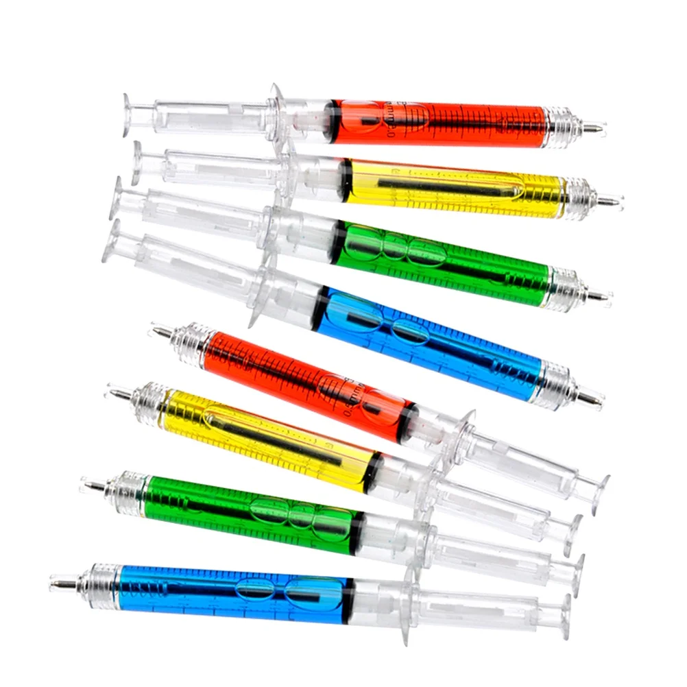 

60 шт., шариковая ручка в инъекционном стиле, игольная трубка, дизайн для имитации игры, доктор, школьные канцелярские товары, разные цвета