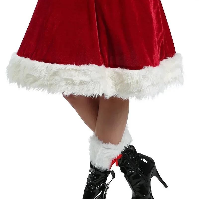 Winter Women Dress Red Costume Sexy Christmas Fancy Dresses Cosplay Female Santa Claus Costume