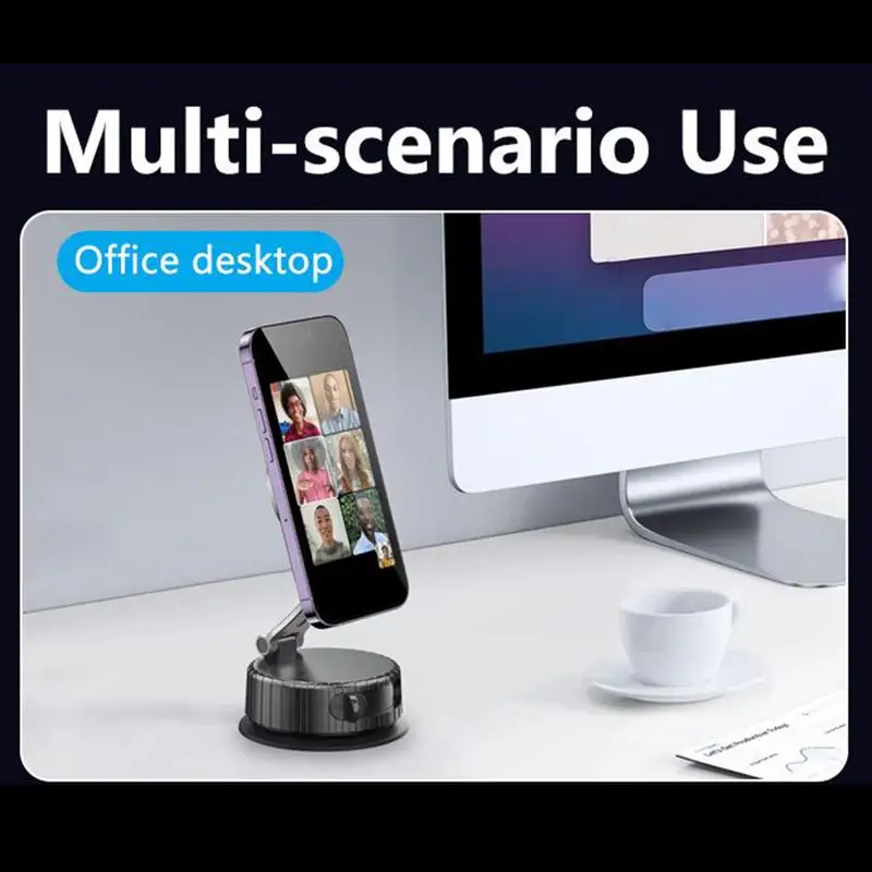 حامل هاتف مغناطيسي مفرغ يدور 360 درجة حامل هاتف قابل للطي لملحقات السيارة الداخلية ودعامة ثابتة لـ