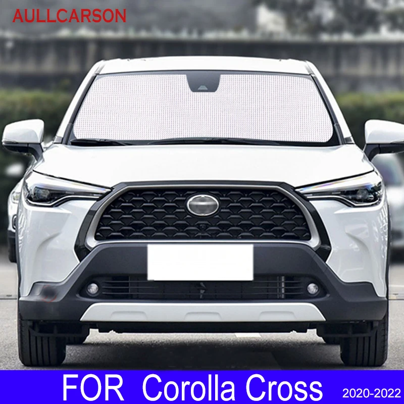 For Toyota Corolla Cross Sunshades UV Protection Curtain Sun Shade Film Visor Front Windshield Cover Protector Car Accessories