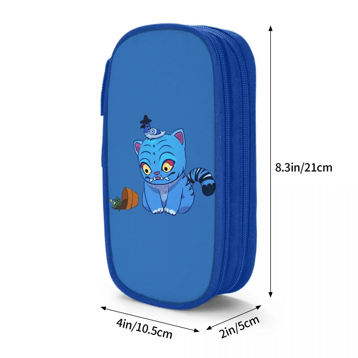 Derpy The Tiger K-Pop شيطان الصيادين مقلمة كبيرة قلم رصاص الحقيبة الفتيات الفتيان طبقة مزدوجة الجمالية العودة إلى المدرسة مقلمة