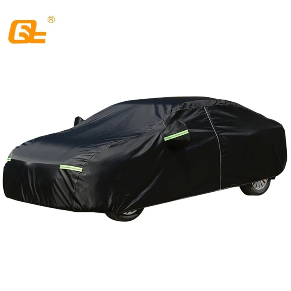 أغطية سيارة عالمية خارجية 190T خفيفة الوزن مقاومة للماء والأشعة فوق البنفسجية تناسب جميع الأحوال الجوية لسيارات الدفع الرباعي مع تخزين بسحاب