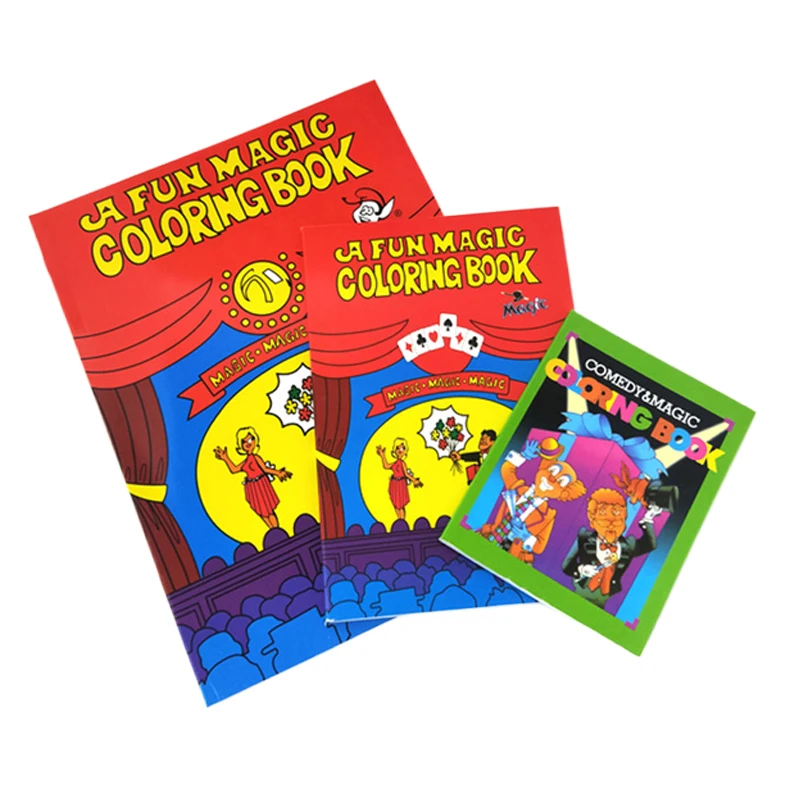 Magic Coloring Books – Red & Yellow Cover Visual Transformation Trick Activity Books for Close-Up Performances Party Favors TMZ