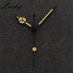 High Quality Retro NH35 Black Orange Hands Green Luminous Watch Hands Fit NH35/NH36/4R/7S Movement Watches Pointers