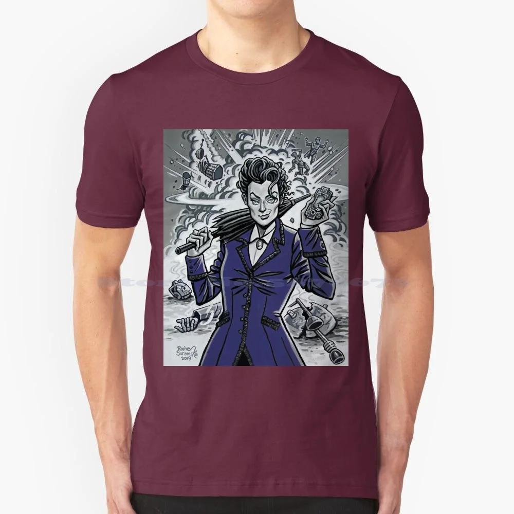 Missy T Shirt 100% Cotton Tee Missy Michelle Gomez Fan Art Daleks Cybermen 12th Doctor Twelfth Doctor Peter Capaldi Raine