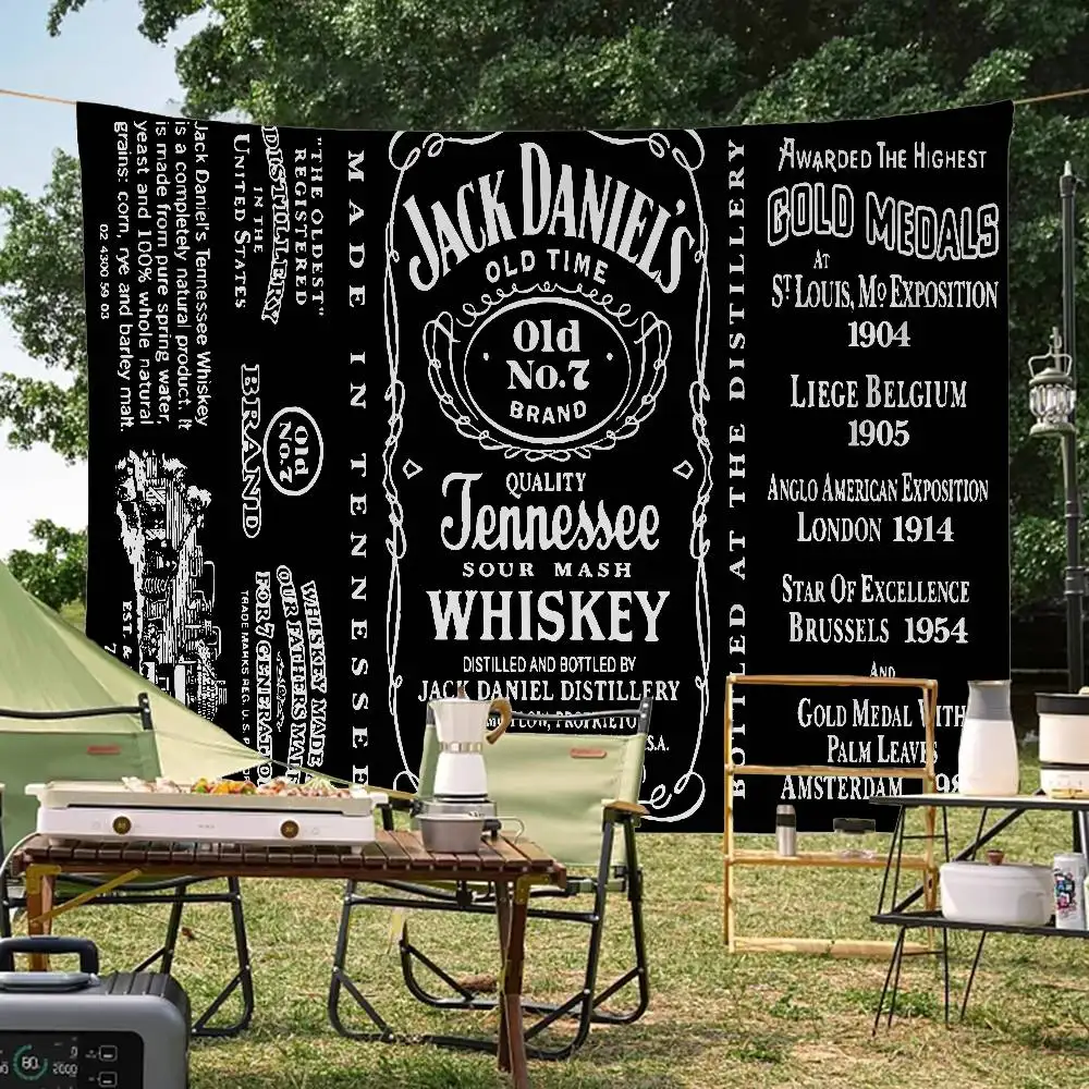 J-Jack D-Daniels Banner Art Printing Japanese Wall Flag Anime Wall Hanging Home Decor