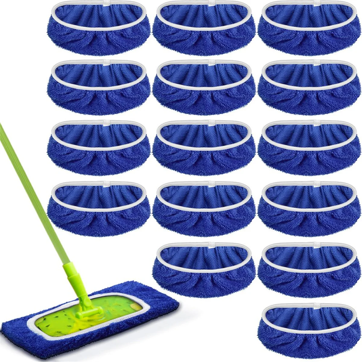 16Pcs Washable Mop Pads for Swiffer Sweeper Mop Refills Reusable Mop Cloth for Hardwood Floor Clean Dry Wet