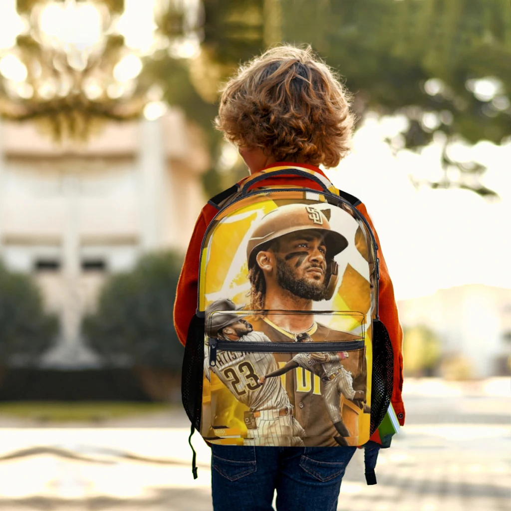 Julia tatuagem mochila para meninos, mochila escolar, grande capacidade, desenhos animados, 17 polegadas