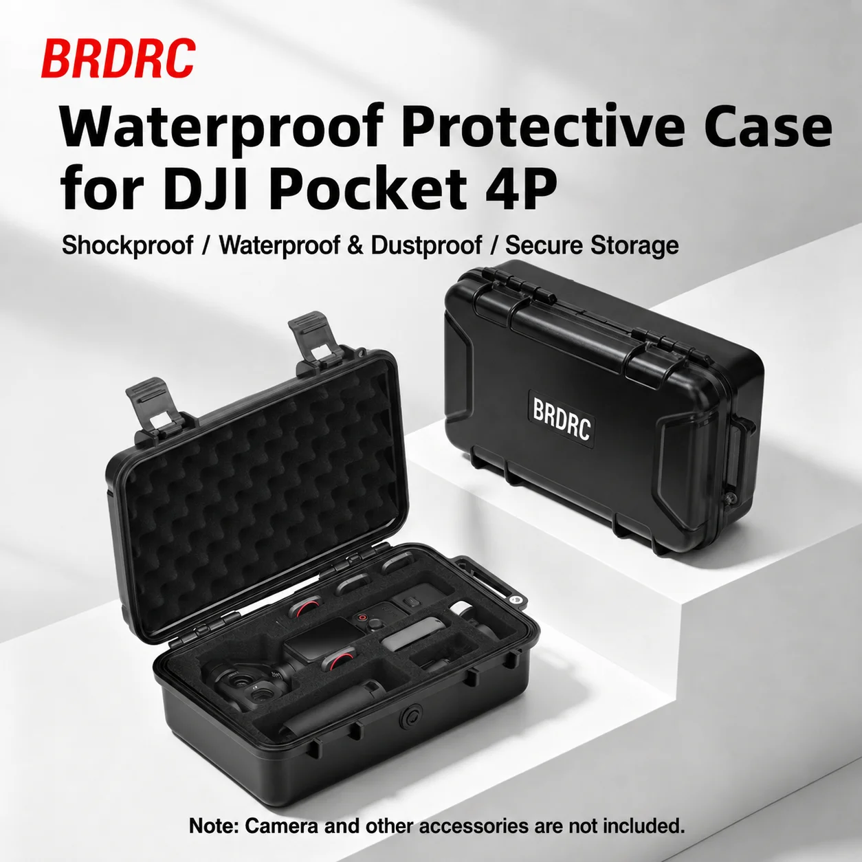 Tragbare Hartschalen-Tasche für DJI Osmo Pocket 4 Pro Wasserdicht Spritzwassergeschützt Stoßfest Aufbewahrungsorganizer Outdoor-Reisezubehör
