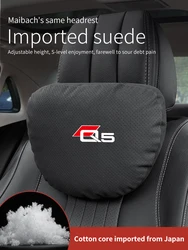 For Audi Q5 Suede Car Headrest Neck Support Seat Lumbar Cushion Breathable Soft Neck Pillow Rest Waist pad Auto Accessories