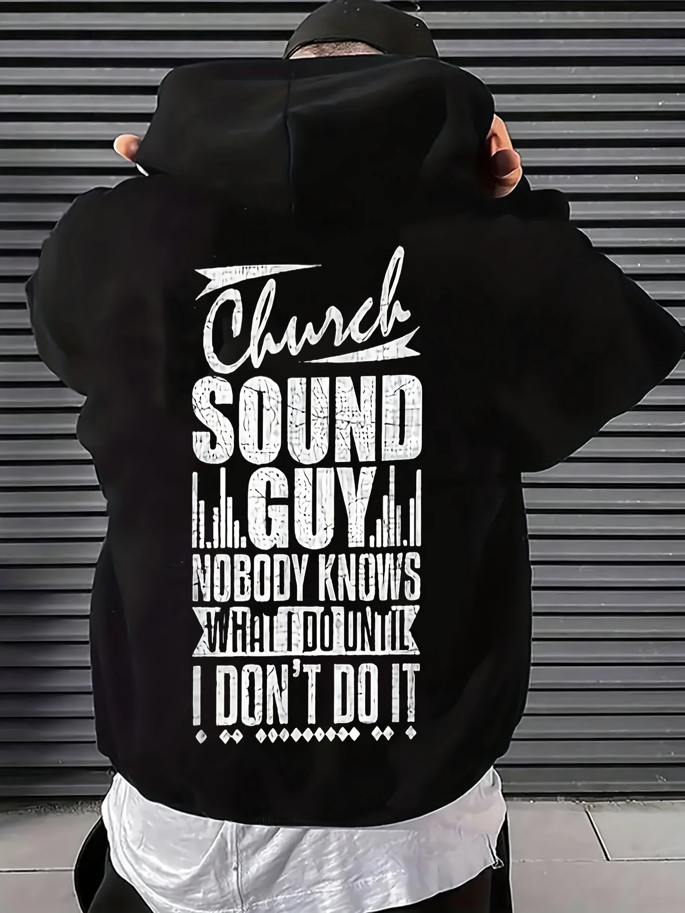 Church Sound Engineer Fun Christian Audio Engineer Printed T-Shirt Worship Team Volunteer Declaration Pullover Hoodie Large Size Long-Sleeve Casual Comfortable Fabric Machine Washable