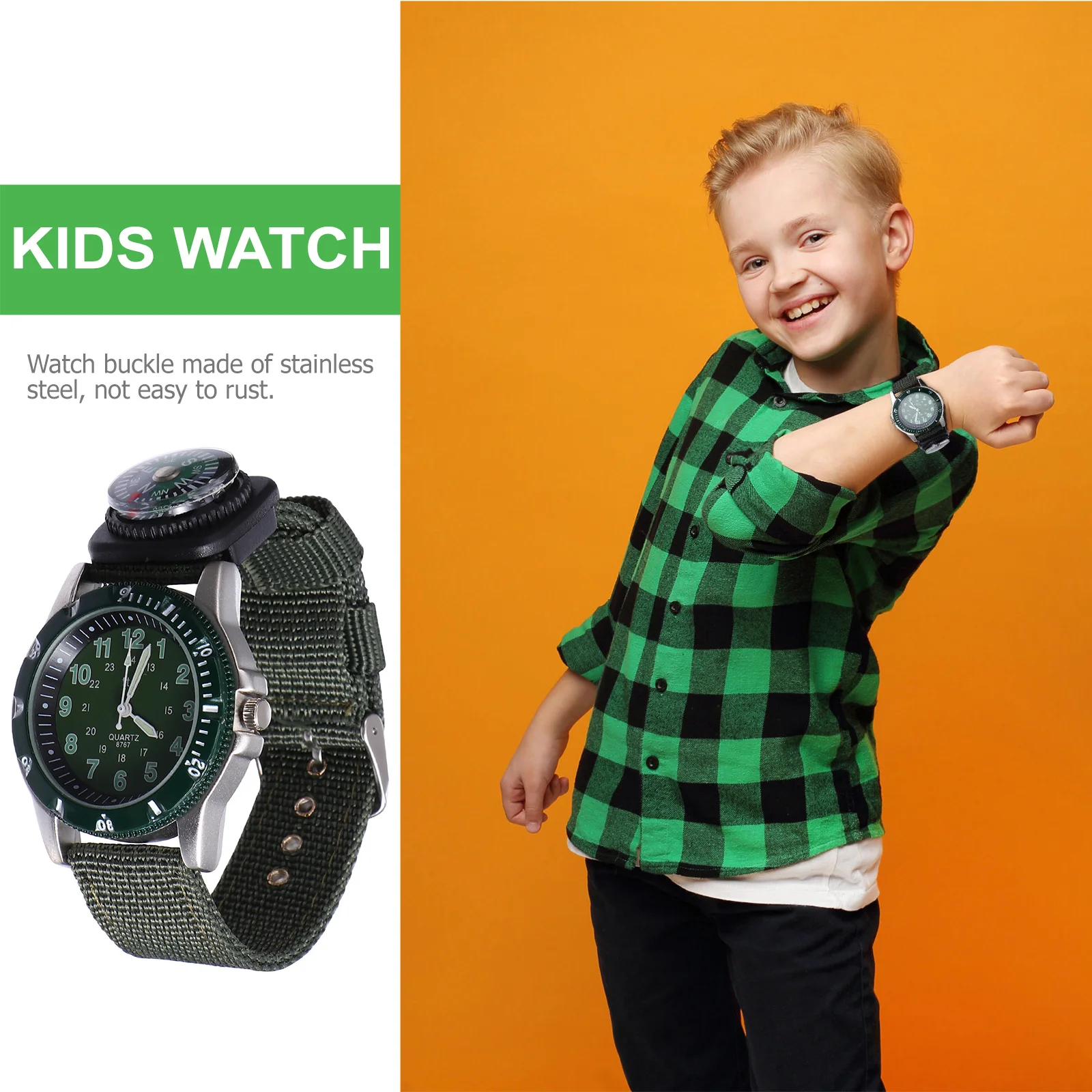 1Pcs Waterproof Luminous Watch Camouflage Style Durable Practical Quartz Visible