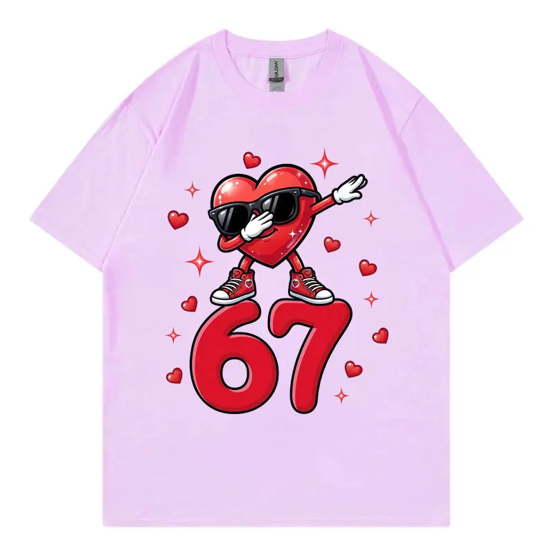 日六日七ミームグラフィック Tシャツ男性女性服原宿 Y2k オーバーサイズ Tシャツ夏カジュアルコットン半袖 Tシャツ