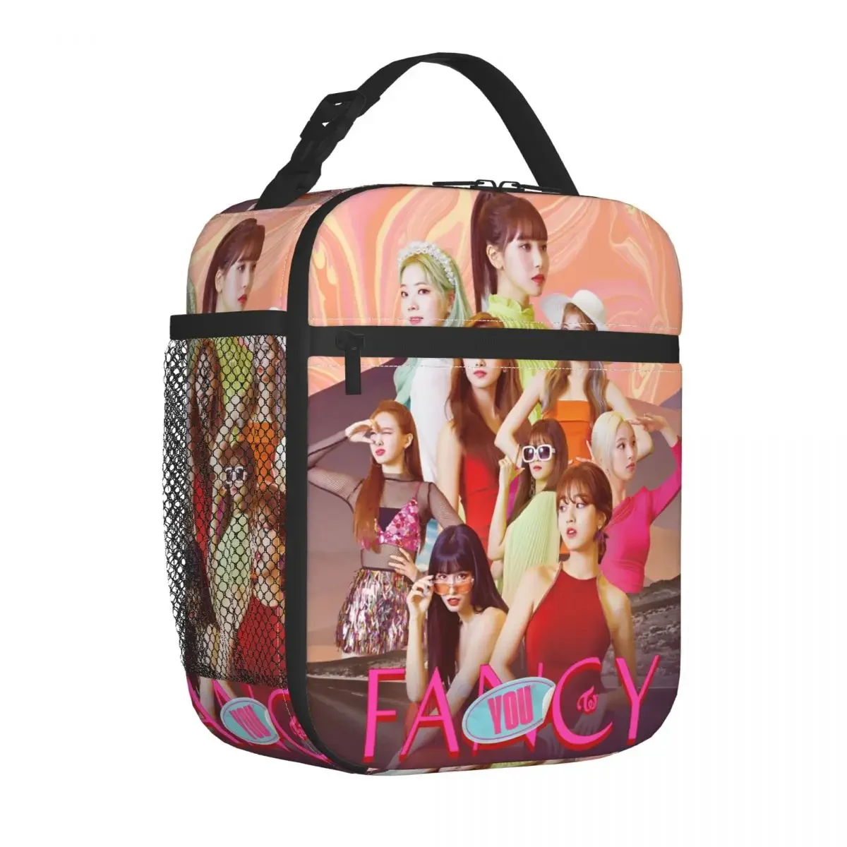 Insulated Lunch Bags K-POP-TWICE Idol Pattern Accessories Food Box Ins Style Cooler Thermal Bento Box For School