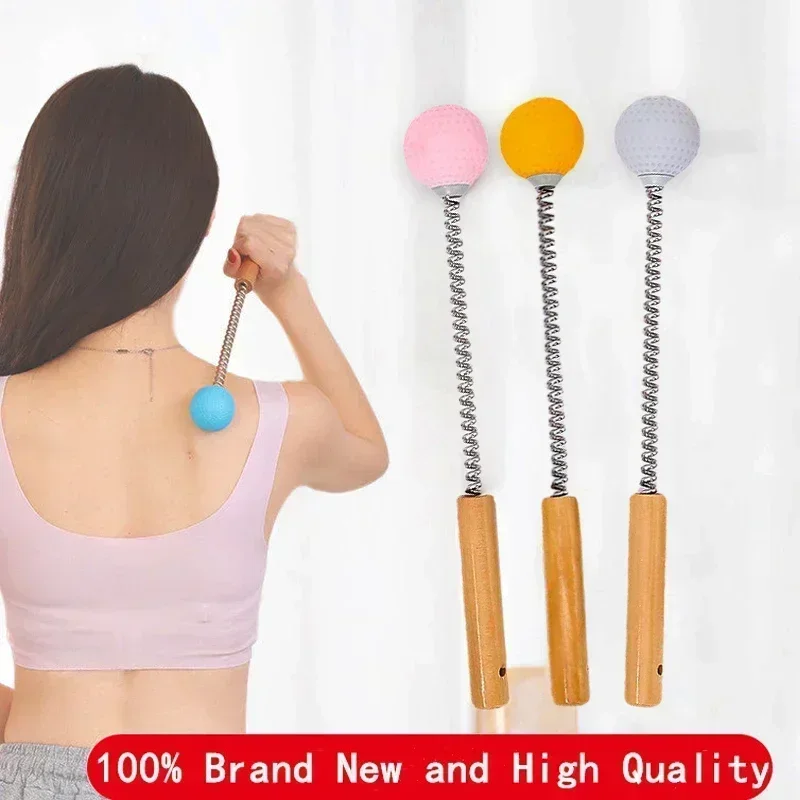 2023 Manual Massage Hammer Stick Ball Body Massager Spring Elastic Knock Shoulder Arm Leg Hip Waist Whole Massage Tool