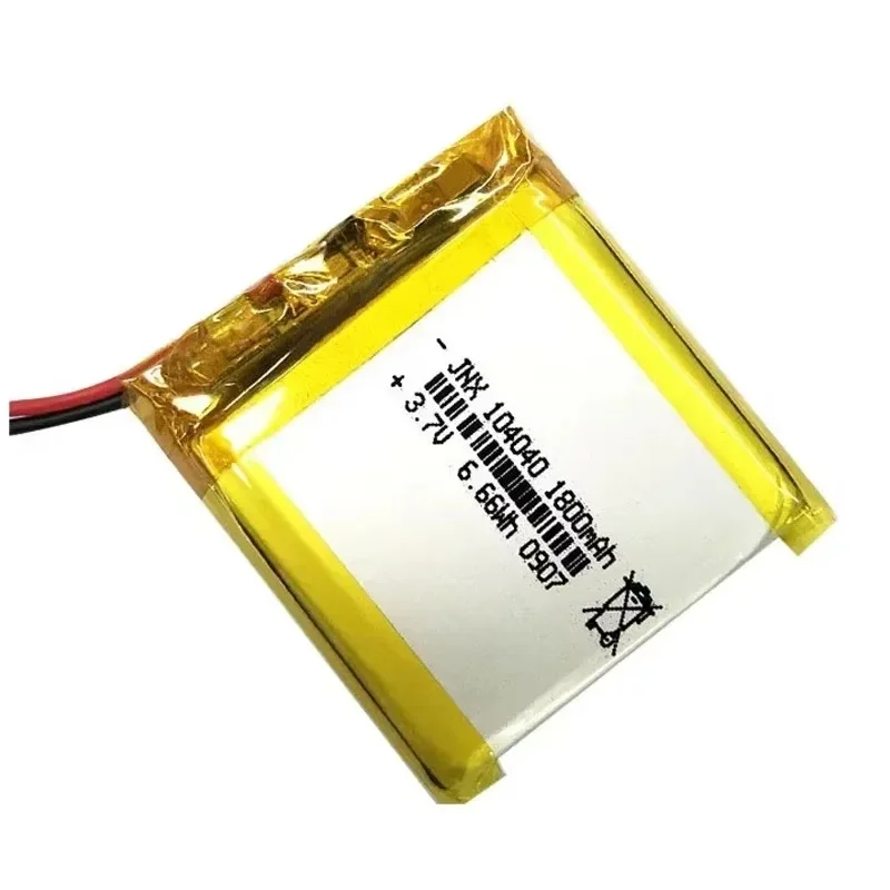 104040 Polymer Lithium Battery 1800MAH 3.7V Suitable for Built-in Battery Fast Charging Source LED Light Hand Warmer GPS DVD