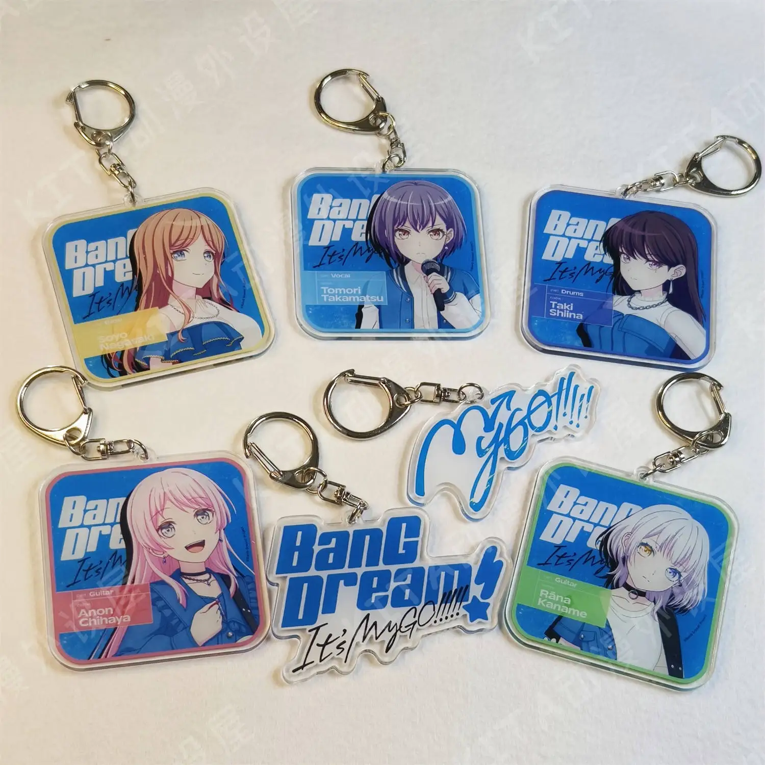 BanG Dream! It's MyGO!!!!! anime Anon Chihaya Soyo Nagasaki Taki Shiina Acrylic Keyring Backpack Accessories toy Pendant gifts