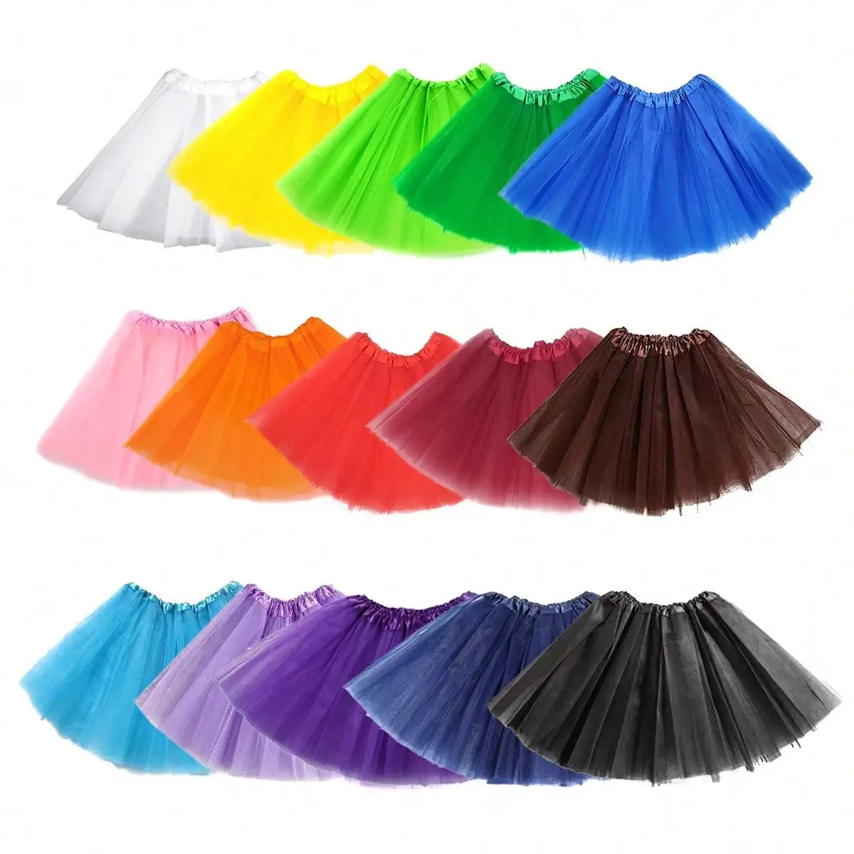 

1 Piece of Elegant White Tutu Princess Dress for Girls - Multi-Layered Mesh Lining, Polyester Fiber, Suitable for All Seasons, Perfect for Parties and Performances, Girls' Princess Dress