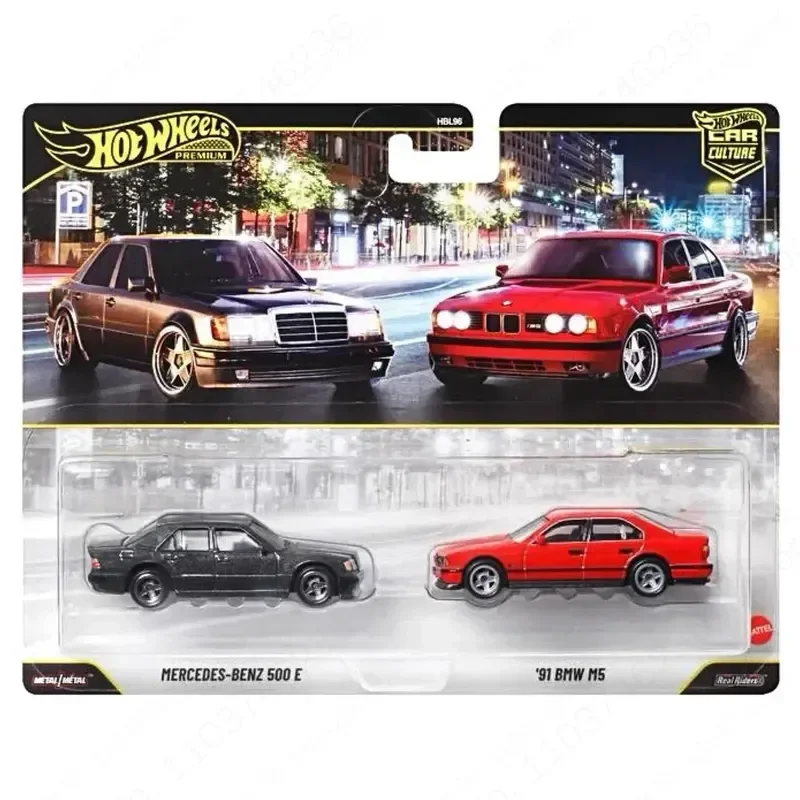 Genuine Hot Wheels Car Culture HBL96 Gold Label Ferrari GTO Mercedes Benz BMW Datsun Model For Car Enthusiasts Collection Gifts