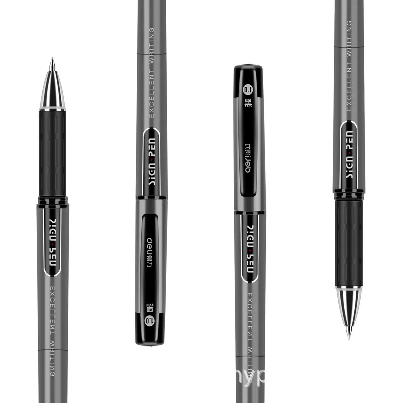 ديلي قابل للسحب جل أقلام الحبر الأسود 1.0 مللي متر متوسط نقطة توقيع قلم حبر جاف السلس الكتابة مكتب اللوازم المدرسية