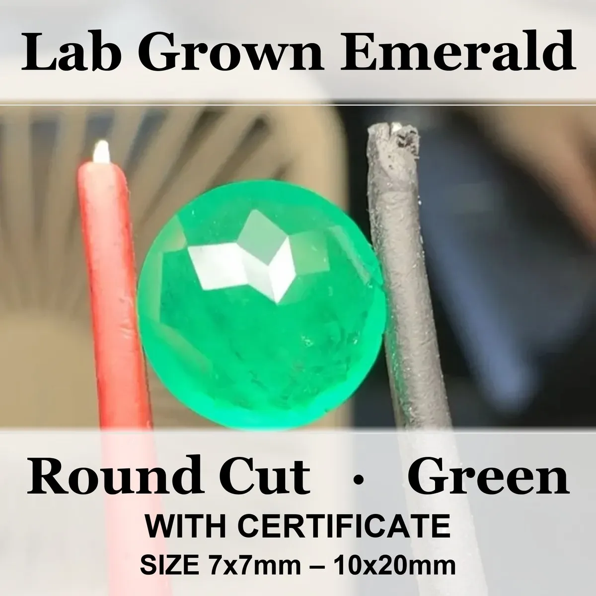 Lab Grown Emerald Colombia Stones Round Rich Content Natural Colour Advanced Jewelry Making Materials Selectable Certificate