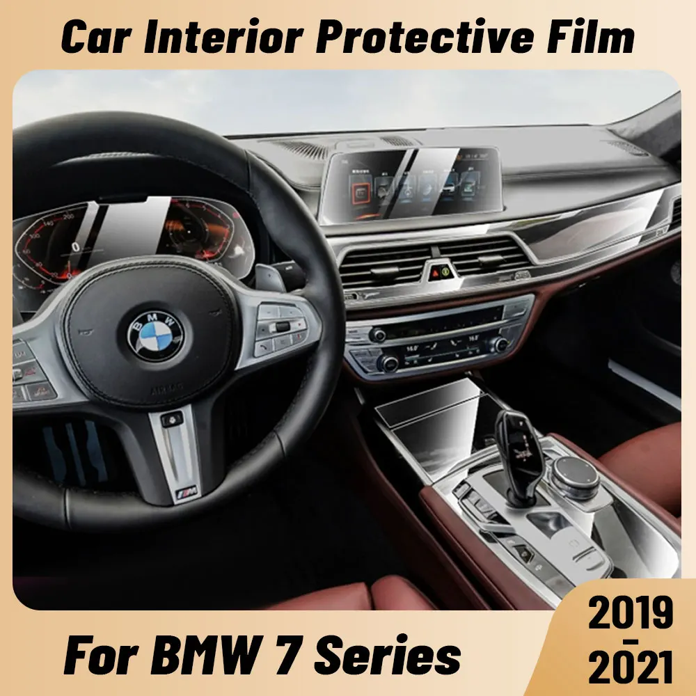 

Anti-scratch Car Interior Center Console Media Dashboard Navigation TPU Protector Film For BMW 7 Series 2019-2021 Sticker